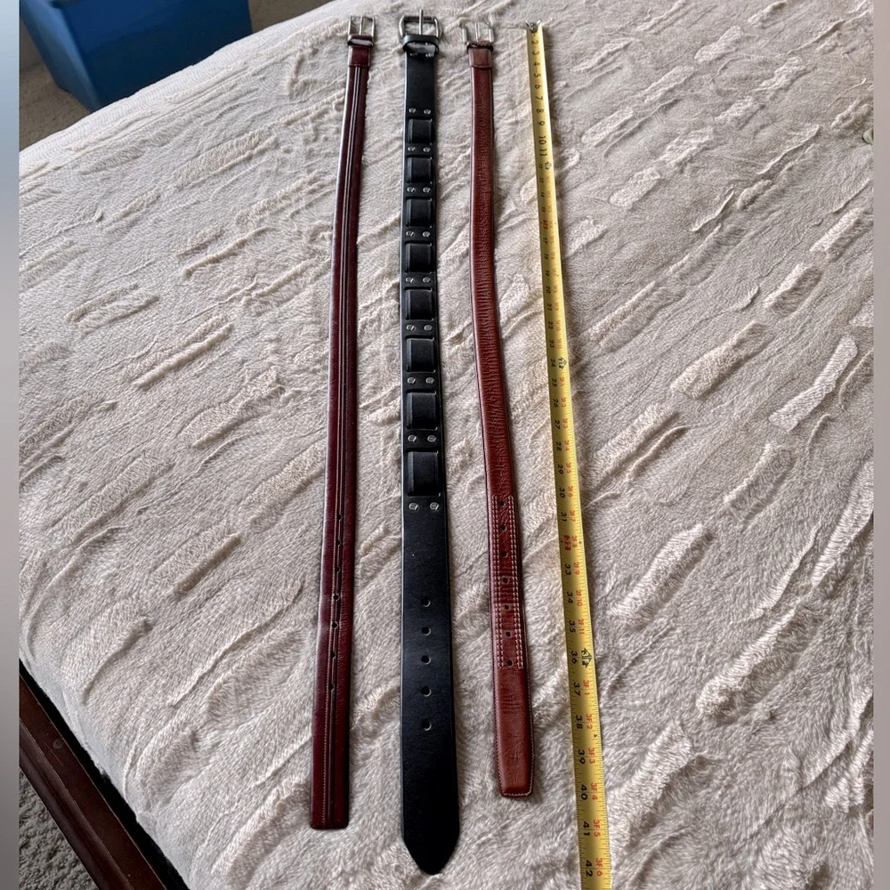 Men’s 3 Leather Belt Bundle